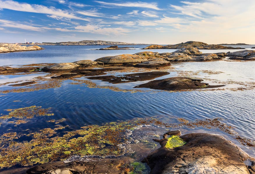 The south side of Marstrand en evening in August