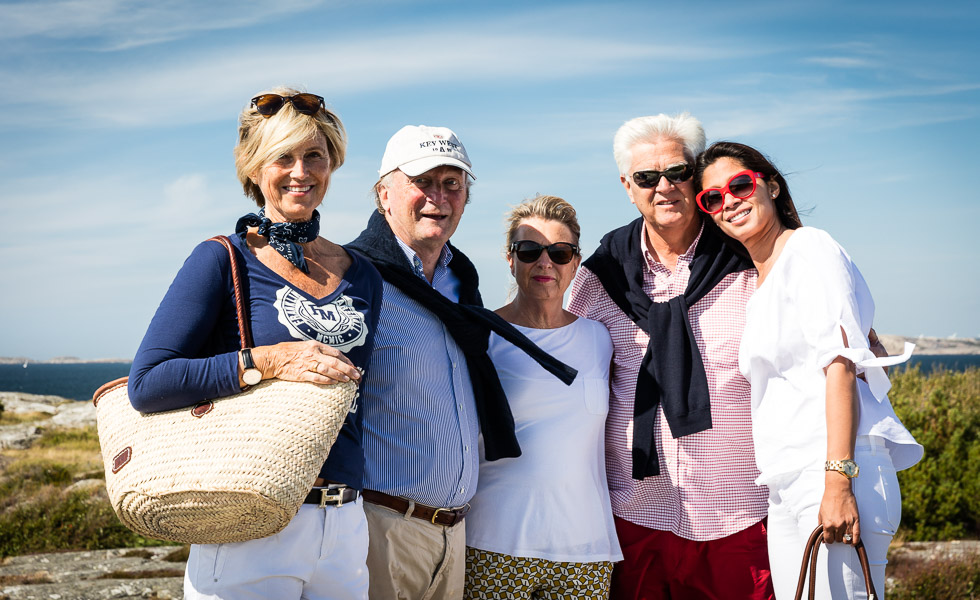 At a walk around Marstrand. Birgitta, lars, Christina, Sigge and Jennifer.