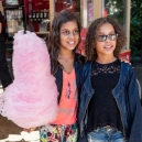 Karin and Julia with candy floss.