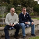 Michael Persson and Jonathan Campbell at the Fountain at Knightstone