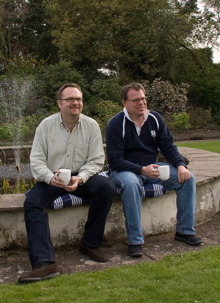 Michael Persson and Jonathan Campbell at the Fountain at Knightstone