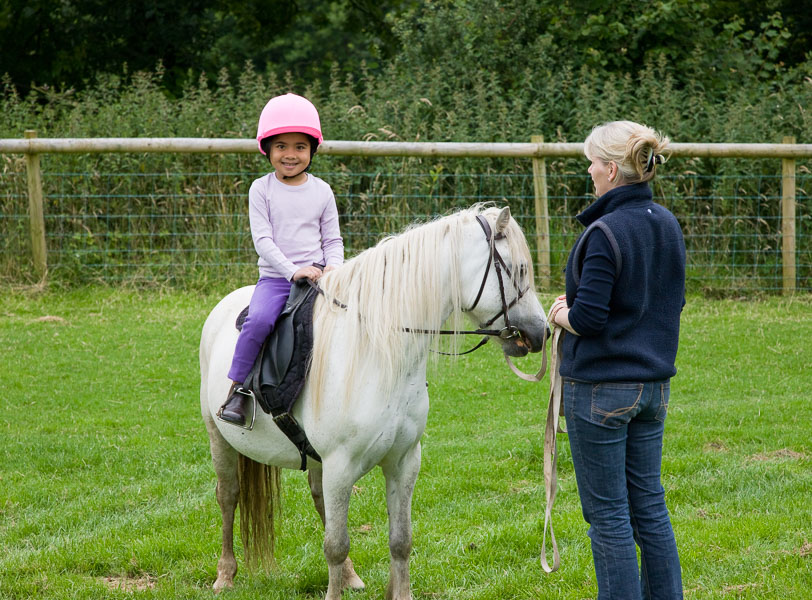 Under Camilla’s supervision Mikee went riding on Isabel’s pony