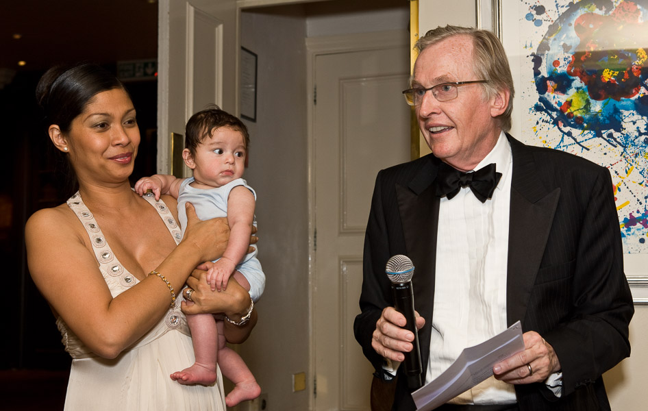 Pappa greeting the guests welcome