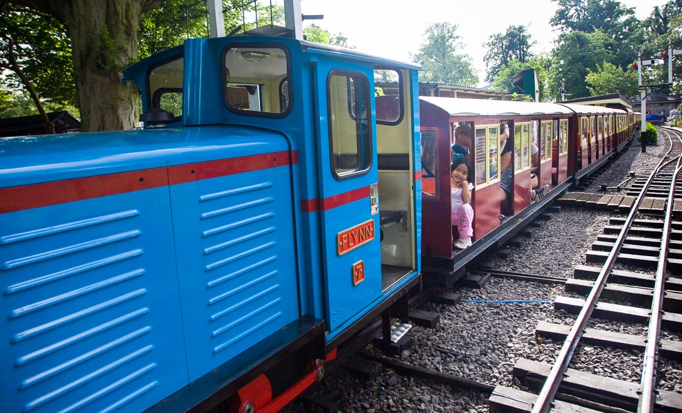 Mikee and I took a miniature train around the grounds of Longleat