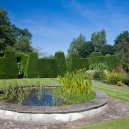 The fountain in the rose garden