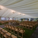 The courtyard set up in the pond