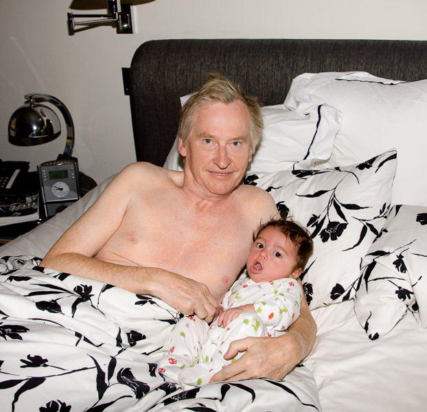 With Papa in the family bed