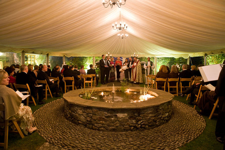 The ceremony in the courtyard