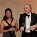 Mama and papa welcoming the guests