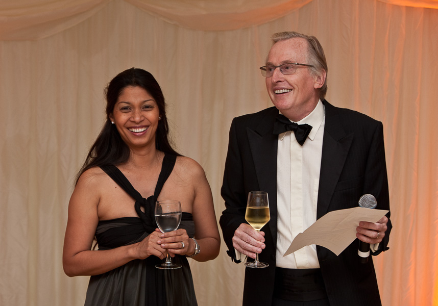 Mama and papa welcoming the guests