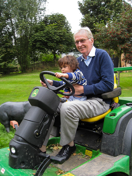 Driving the lawn-mower