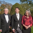 Meanwhile at Cadhay Dave got ready surrounded by his father Ian and mother Gwen