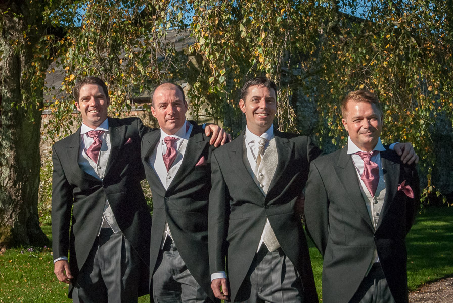 Dave with his ushers, brothers James and Andrew and best man Paul