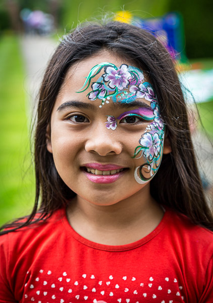 Mikee with face paint