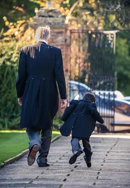 but still jumping walking down to the cars with Papa