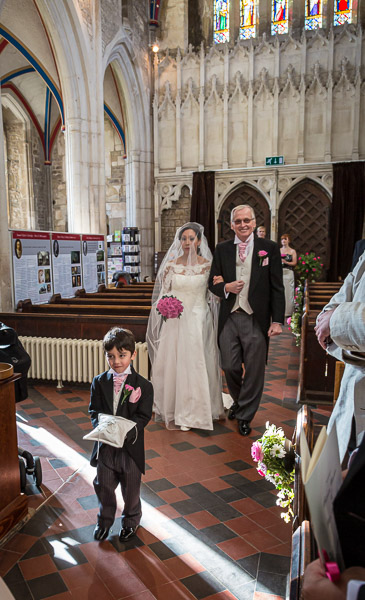 Eric was the ring bearer and led the procession