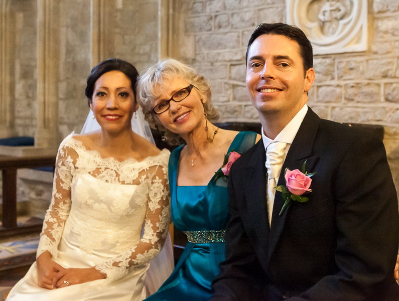 Ing-Marie between Susanne and Dave at the lady Chapel