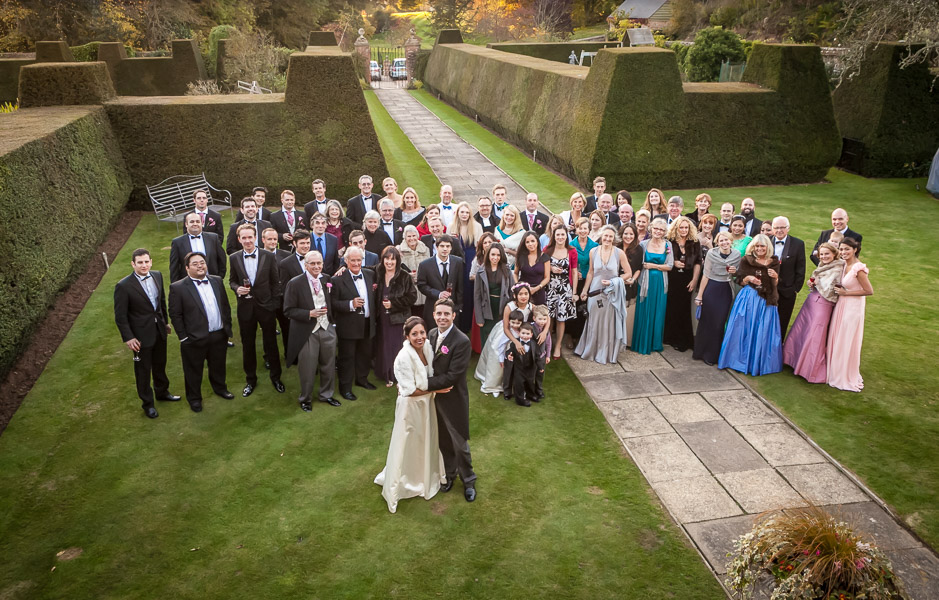 The guests in front of the Manor