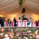 The inner courtyard was covered by a marquee for the wedding dinner