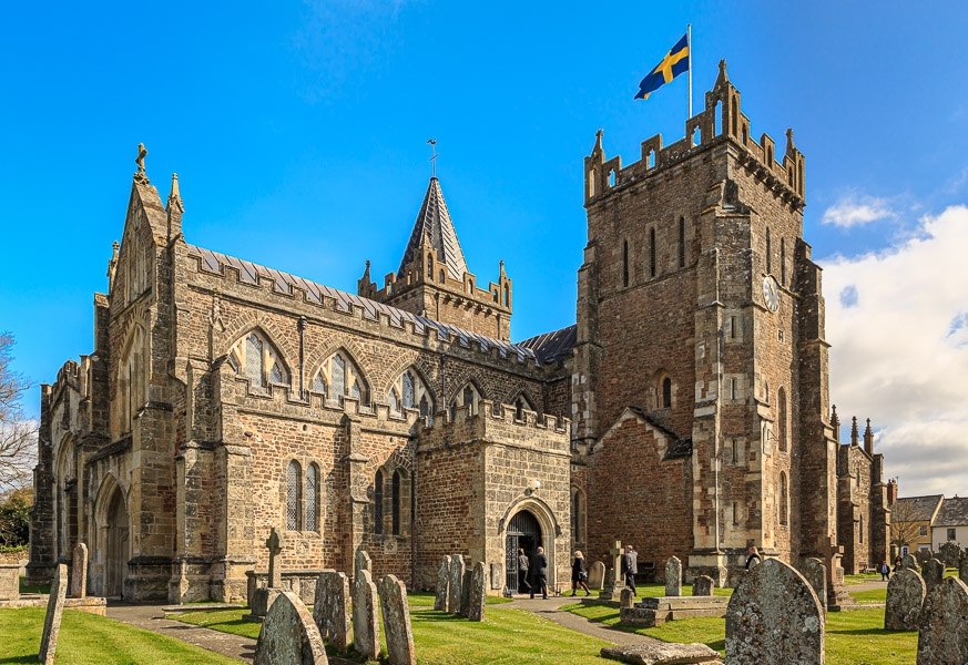 Ottery St Mary Church  before the Swedish service in April 2013