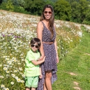 Eric and mama in the wildflower meadow