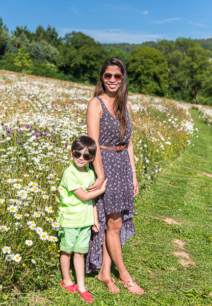 Eric and mama in the wildflower meadow