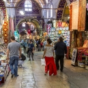 Jennifer walking in the bazaar