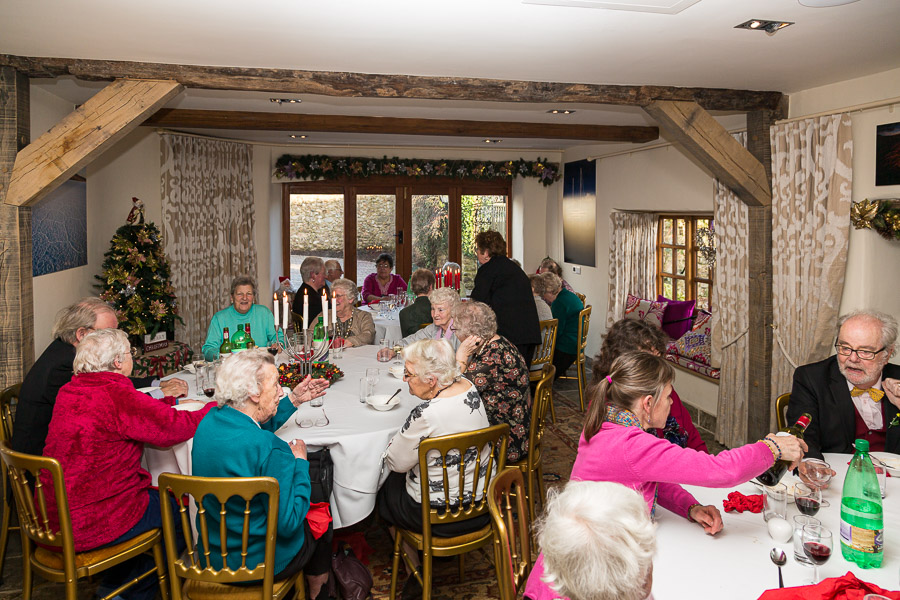 Dinner in the north barn two days before Christmas Eve