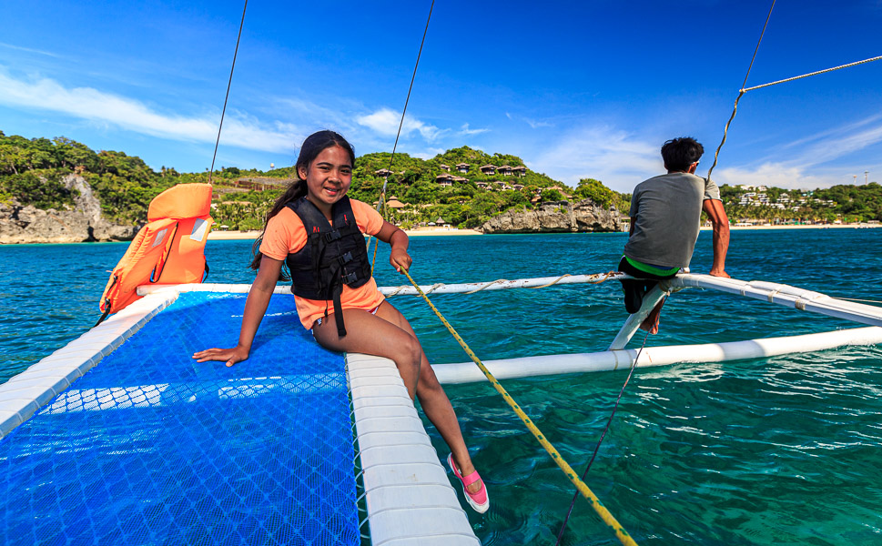 Mikee and I went sailing on a local trimaran