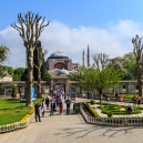 Outside the Blue Mosque