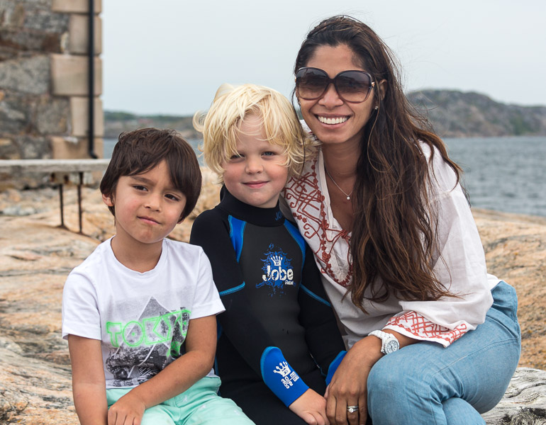 Eric, Ludvig and jennifer on Marstrand