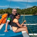 Mikee and I went sailing on a local trimaran