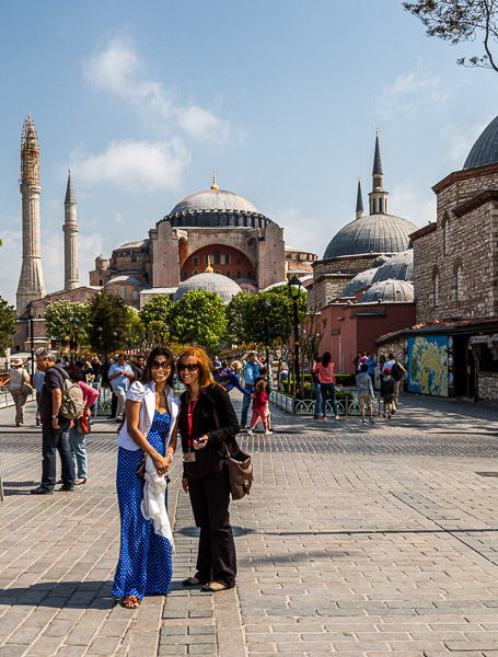 Outside the Blue Mosque