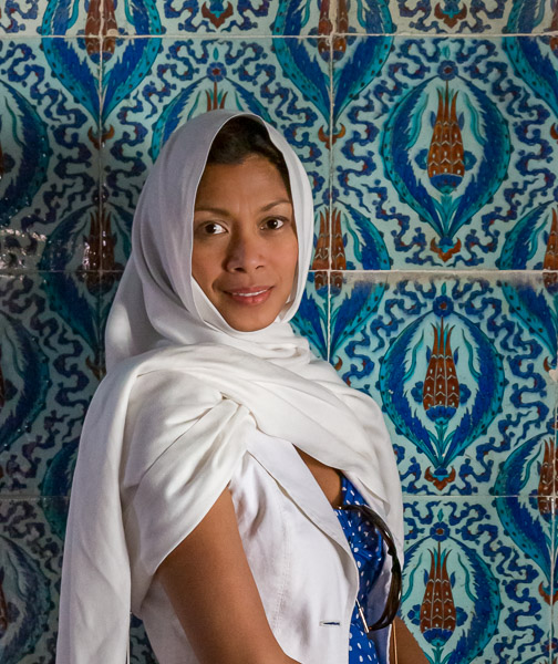 Jennifer in the mosque